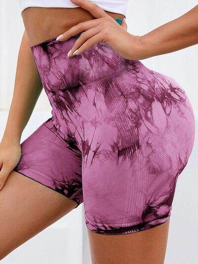Tie-Dye High Waist Active Shorts for Women Workout Gear